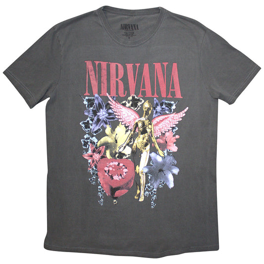 Nirvana Stone Wash T-Shirt: In Utero Vintage Collage