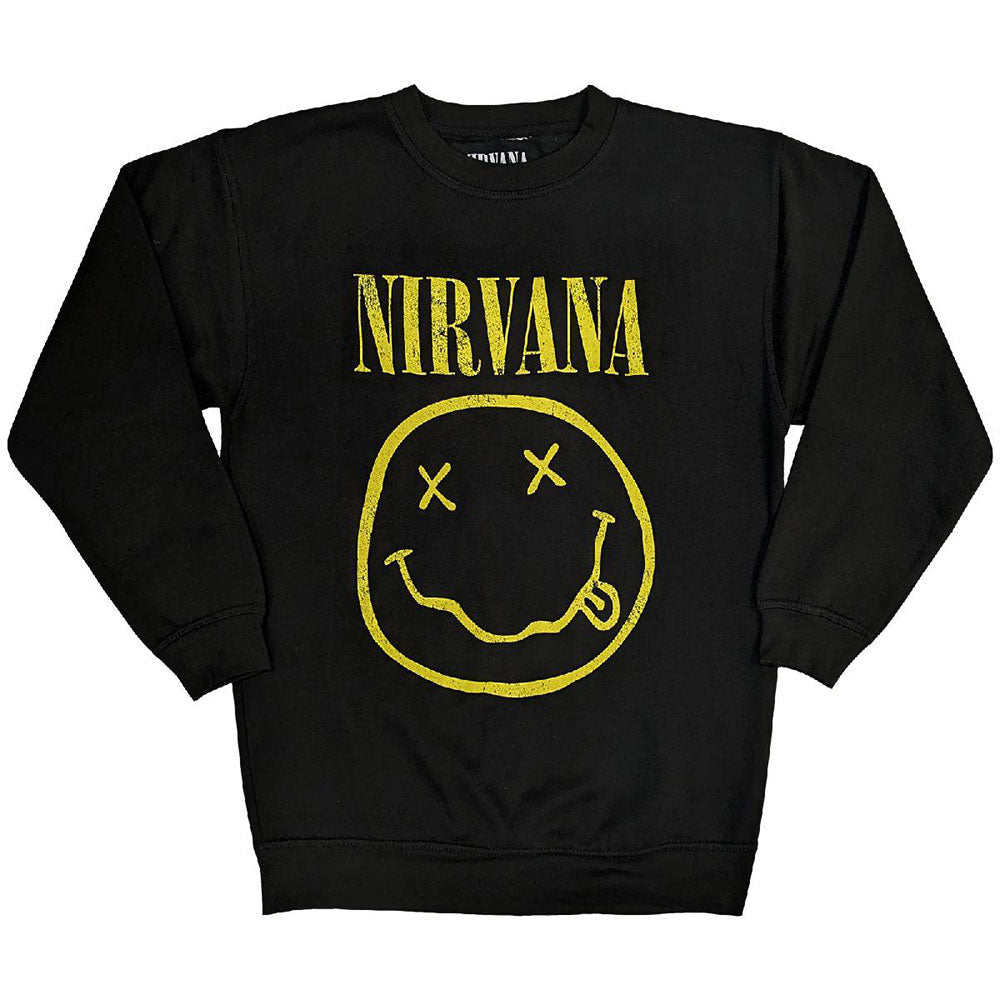 Nirvana Sweatshirt: Yellow Happy Face