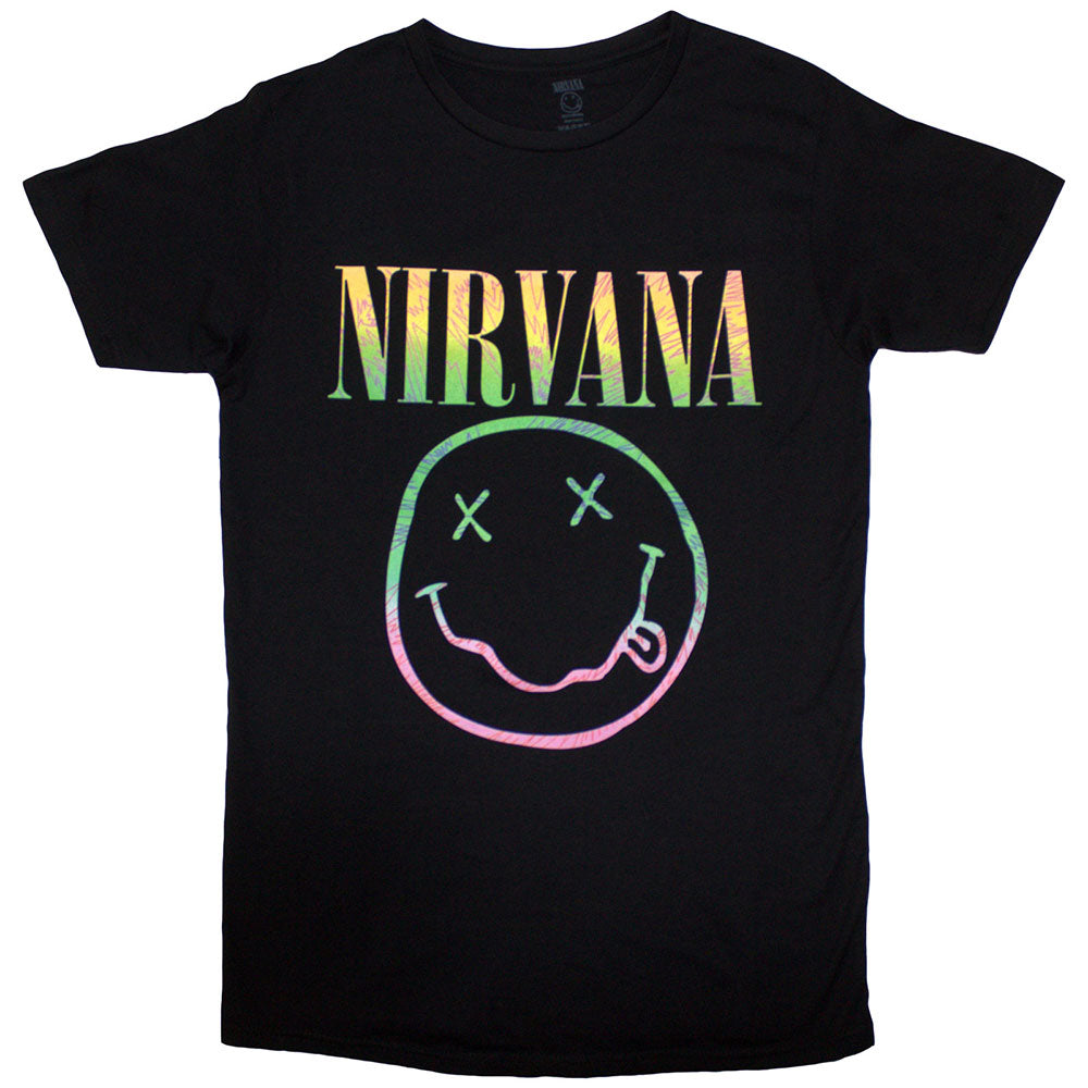 Nirvana Ladies T-Shirt: Sorbet Ray Happy Face