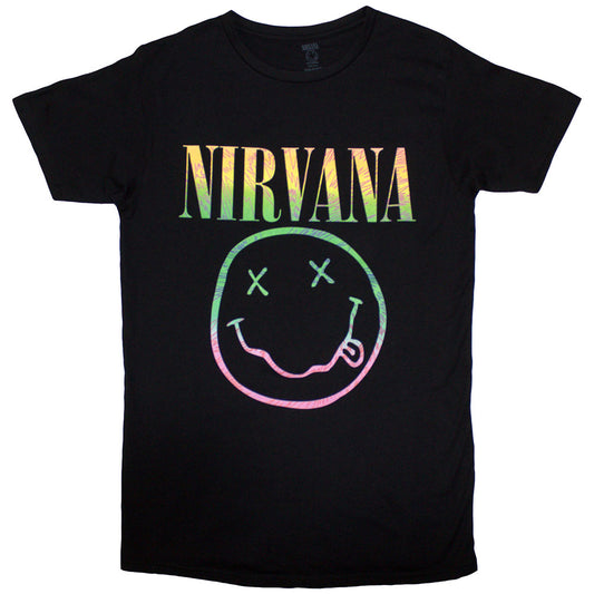 Nirvana Ladies T-Shirt: Sorbet Ray Happy Face