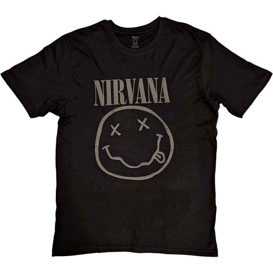 Nirvana T-Shirt: Black Happy Face