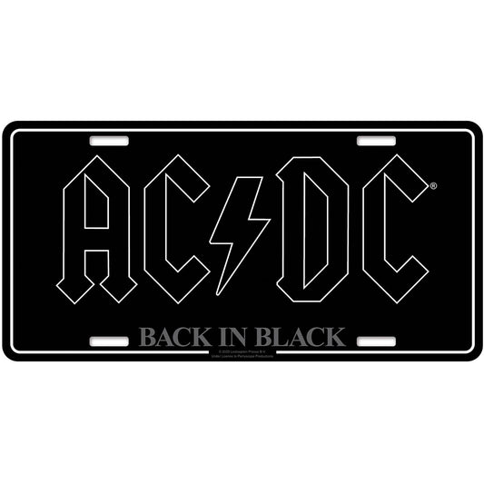 AC/DC Number Plate: Back In Black