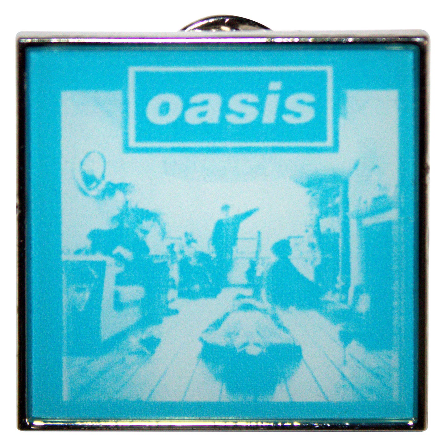 Oasis Badge: Definitely Maybe Blue Tone