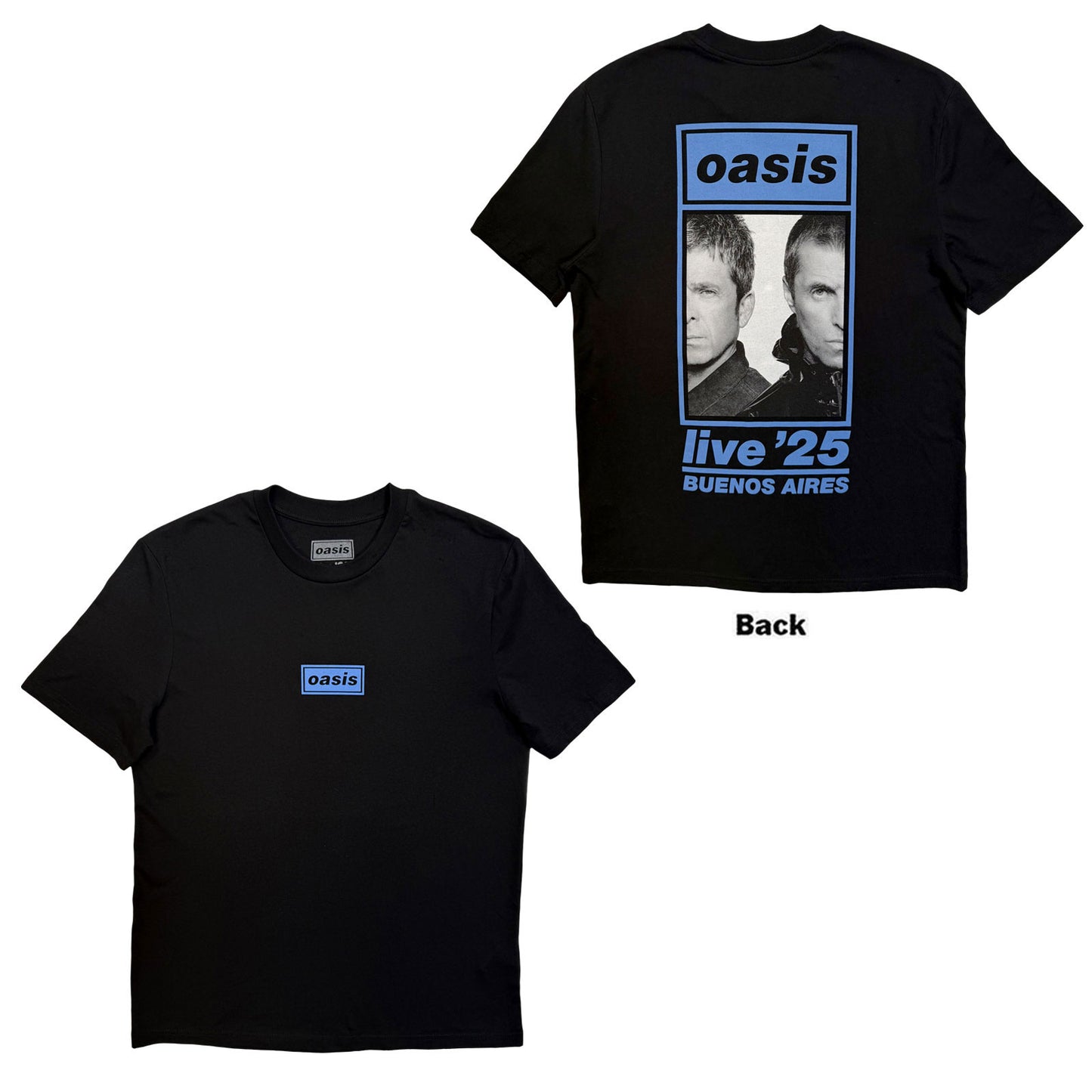 Oasis T-Shirt: Live '25 Buenos Aires Half Face