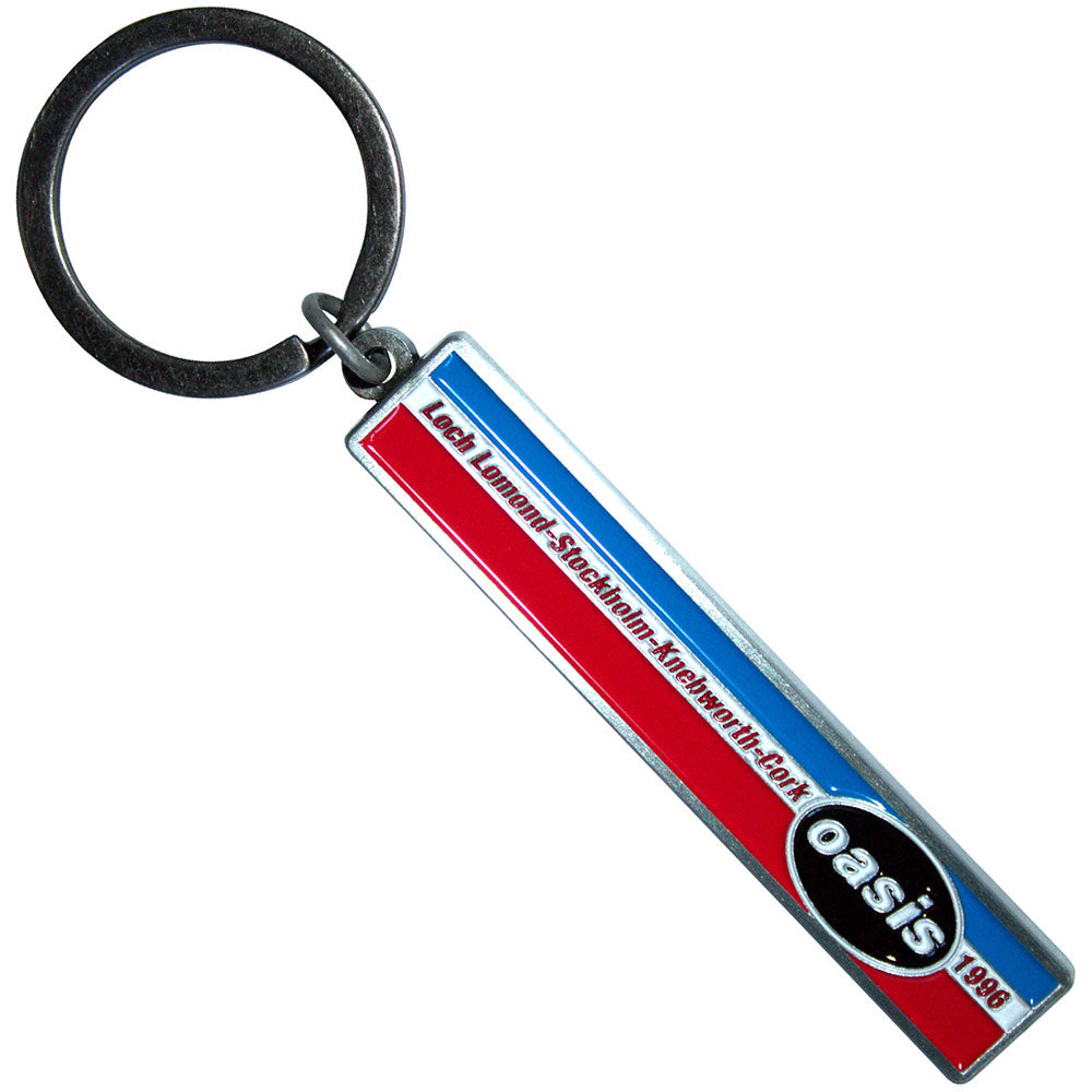 Oasis Keychain: 1996 Tour Horizontal Stripes