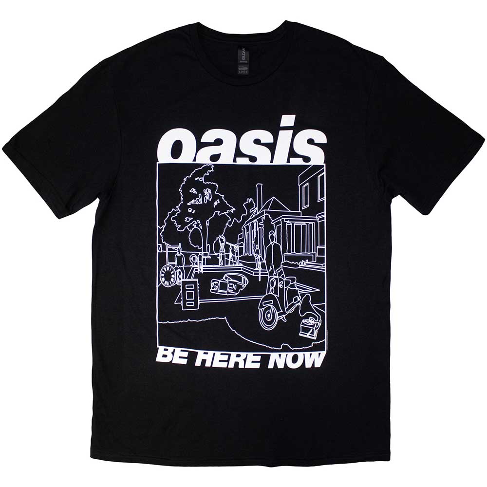 Oasis T-Shirt: Be Here Now Line Drawing