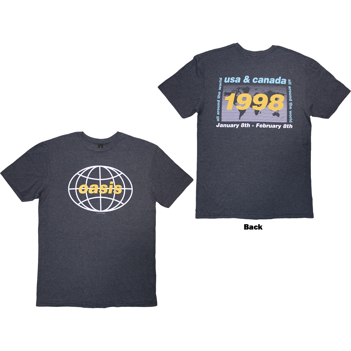 Oasis T-Shirt: 1998 World Tour - USA/Canada