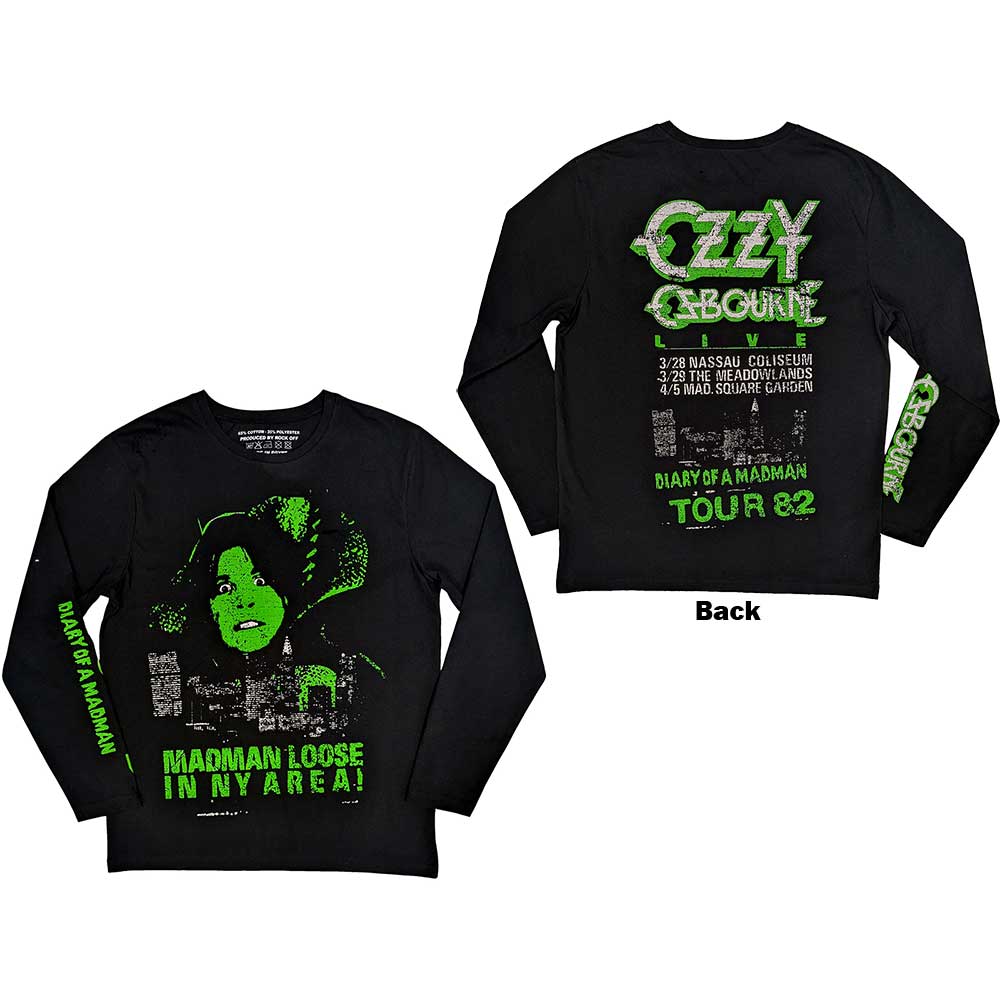 Ozzy Osbourne Long Sleeve T-Shirt: Madman Loose