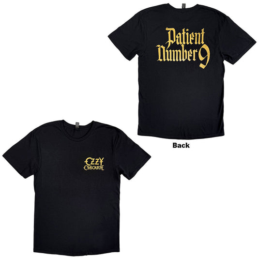 Ozzy Osbourne T-Shirt: Patient No. 9 Gold Logo