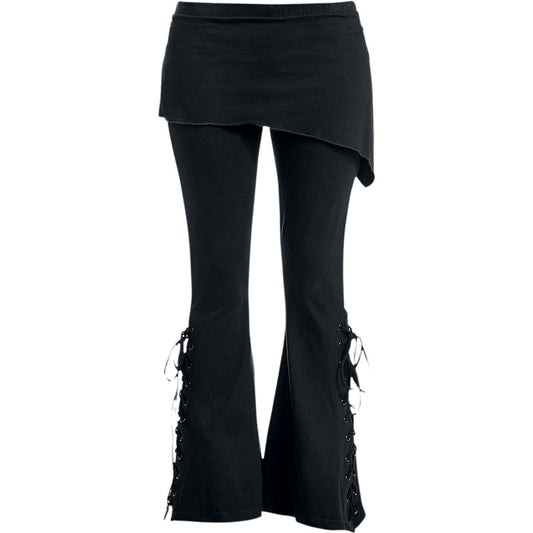 Spiral Ladies Boot Cut Leggings with Micro Skirt: Plain