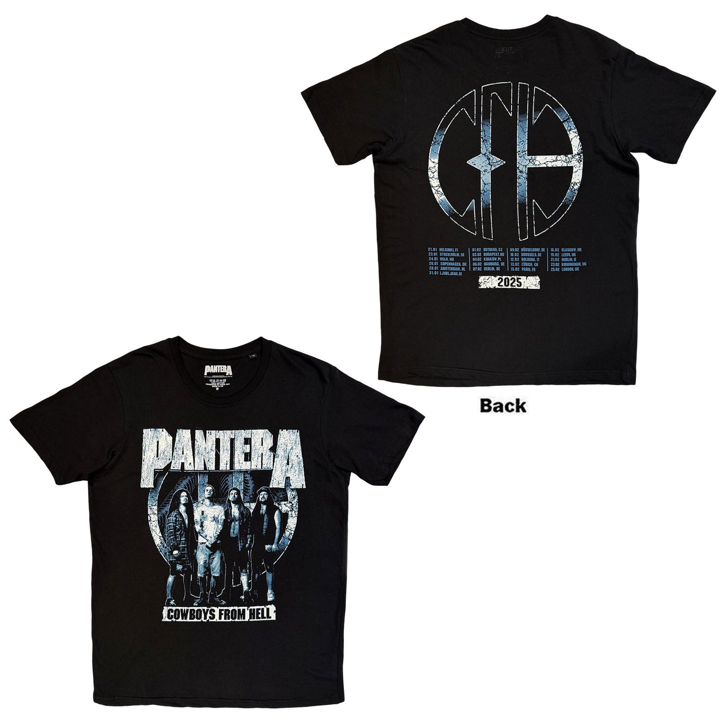 Pantera T-Shirt: Cowboys From Hell Tour '25