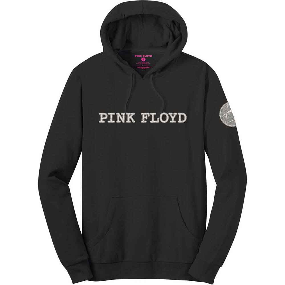 Pink Floyd Pullover Hoodie: Logo & Prism Applique