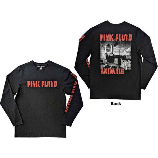 Pink Floyd Long Sleeve T-Shirt: Animals B&W