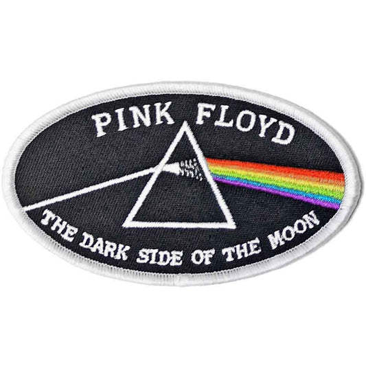 Pink Floyd Patch: Dark Side of the Moon Oval White Border