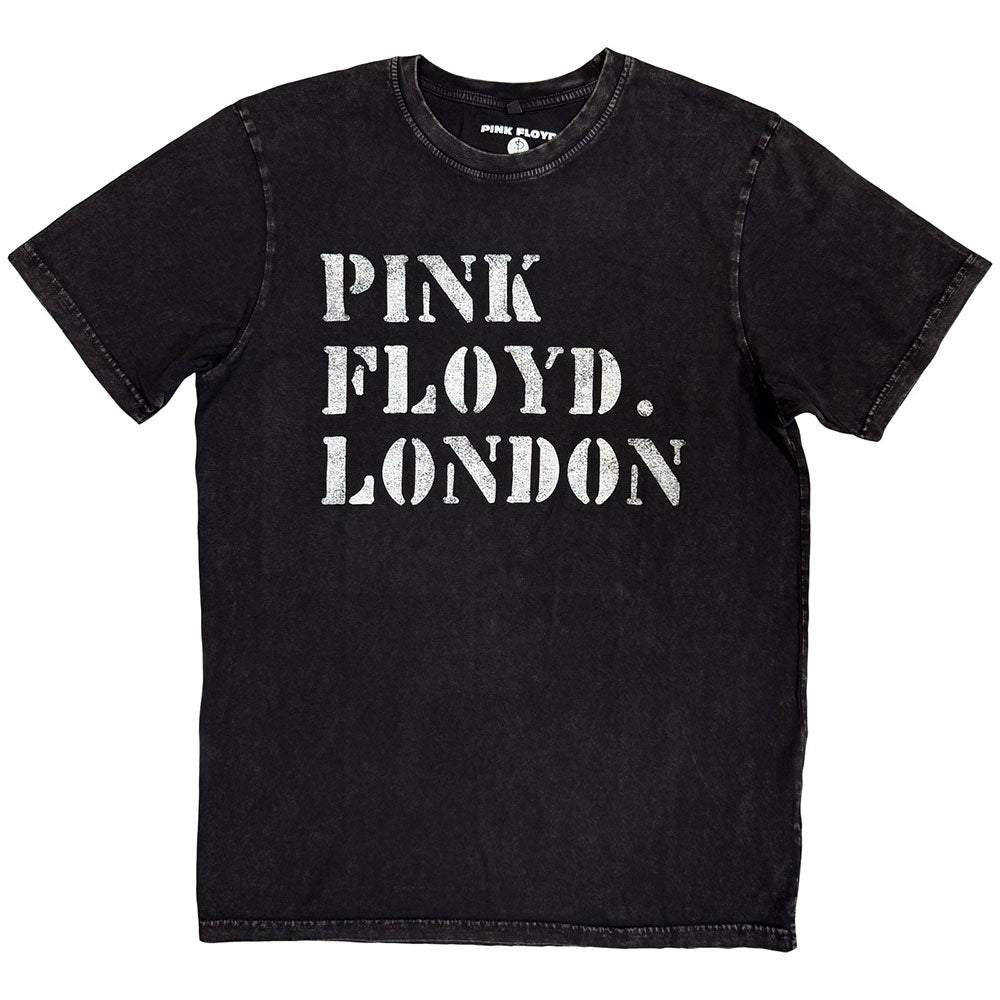 Pink Floyd Stone Wash T-Shirt: Stencil Logo