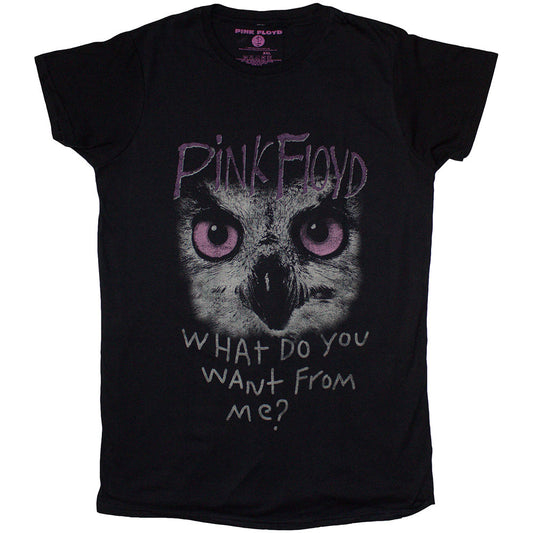 Pink Floyd Ladies T-Shirt: Owl - WDYWFM?