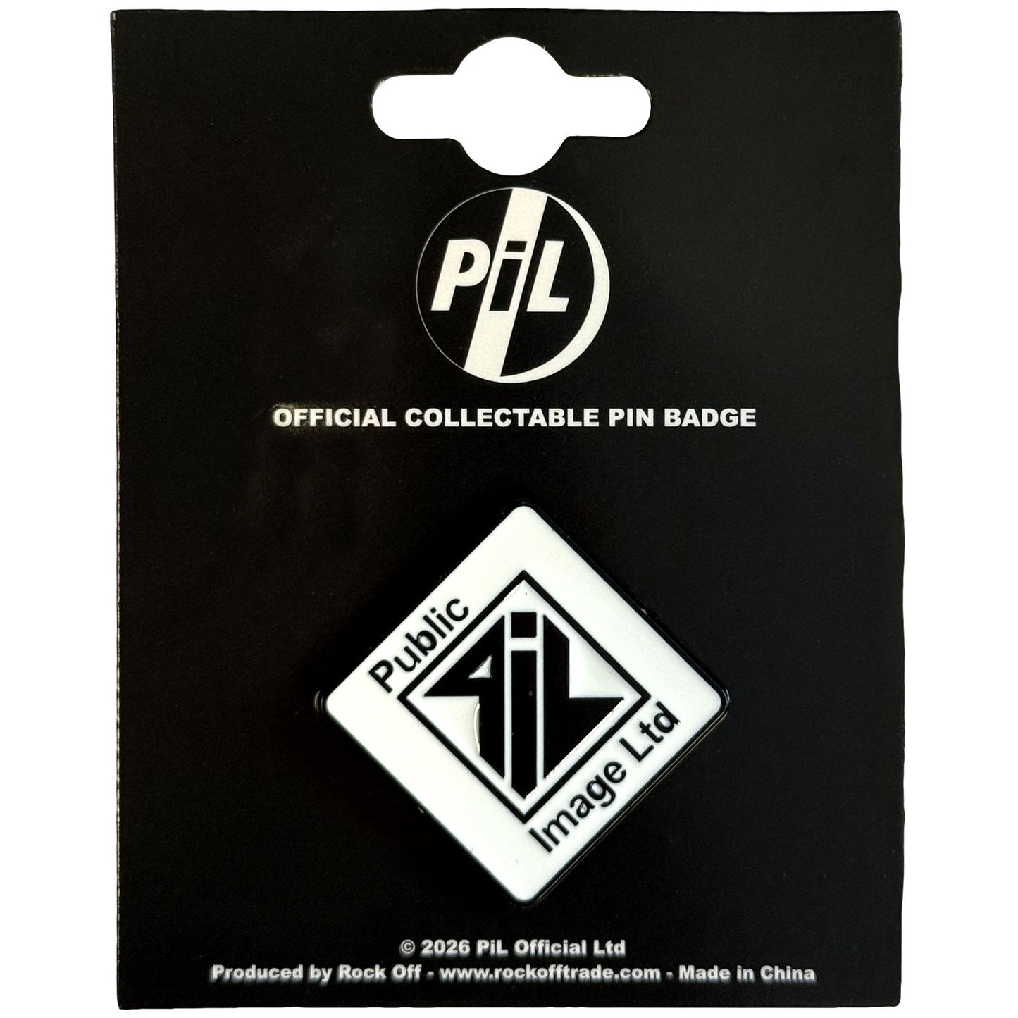 PIL (Public Image Ltd) Badge: New Logo B&W