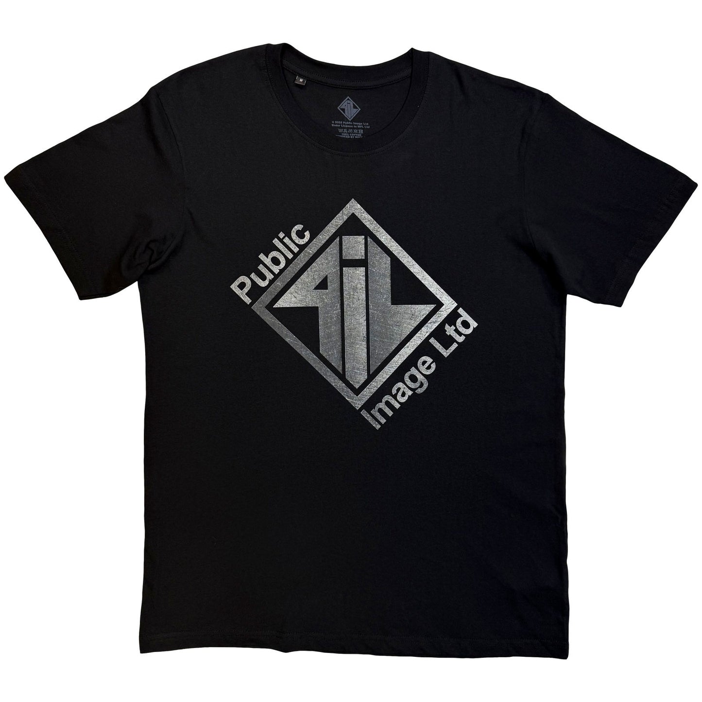 PIL (Public Image Ltd) T-Shirt: Brushed Steel Logo & Text