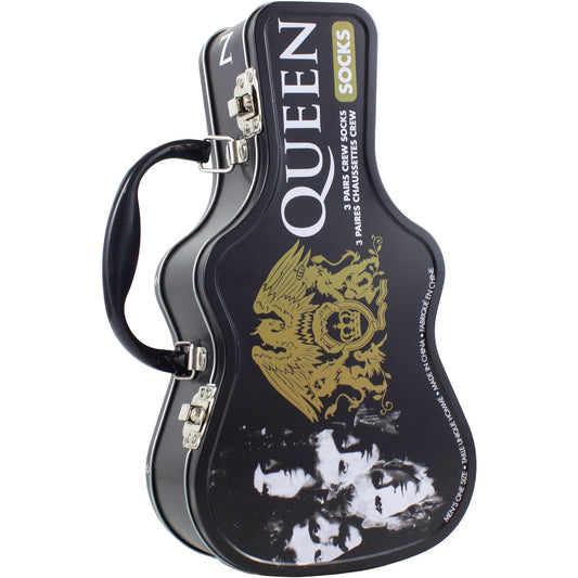 Queen Sock Guitar Tin: Logos