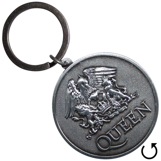 Queen Keychain: Silver Crest Double Sided