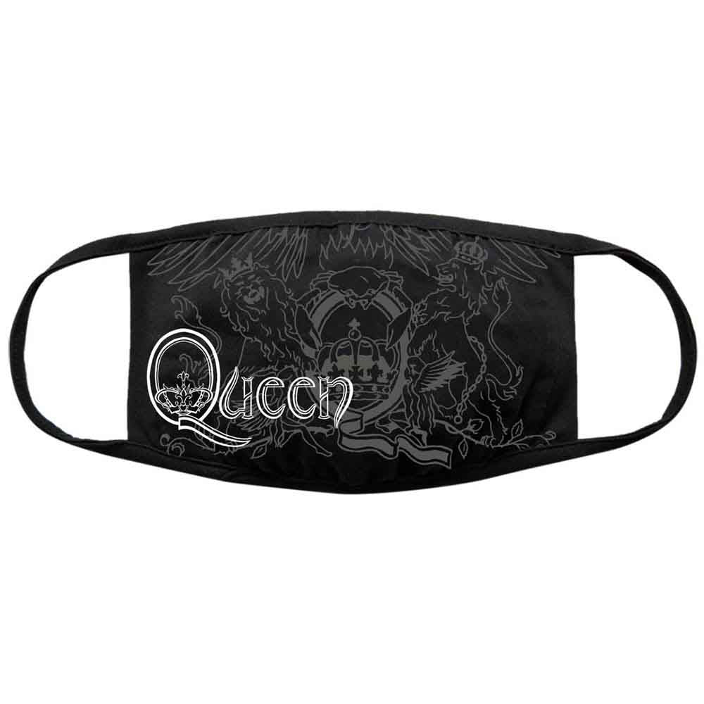 Queen Face Mask: Retro Logo & Crest