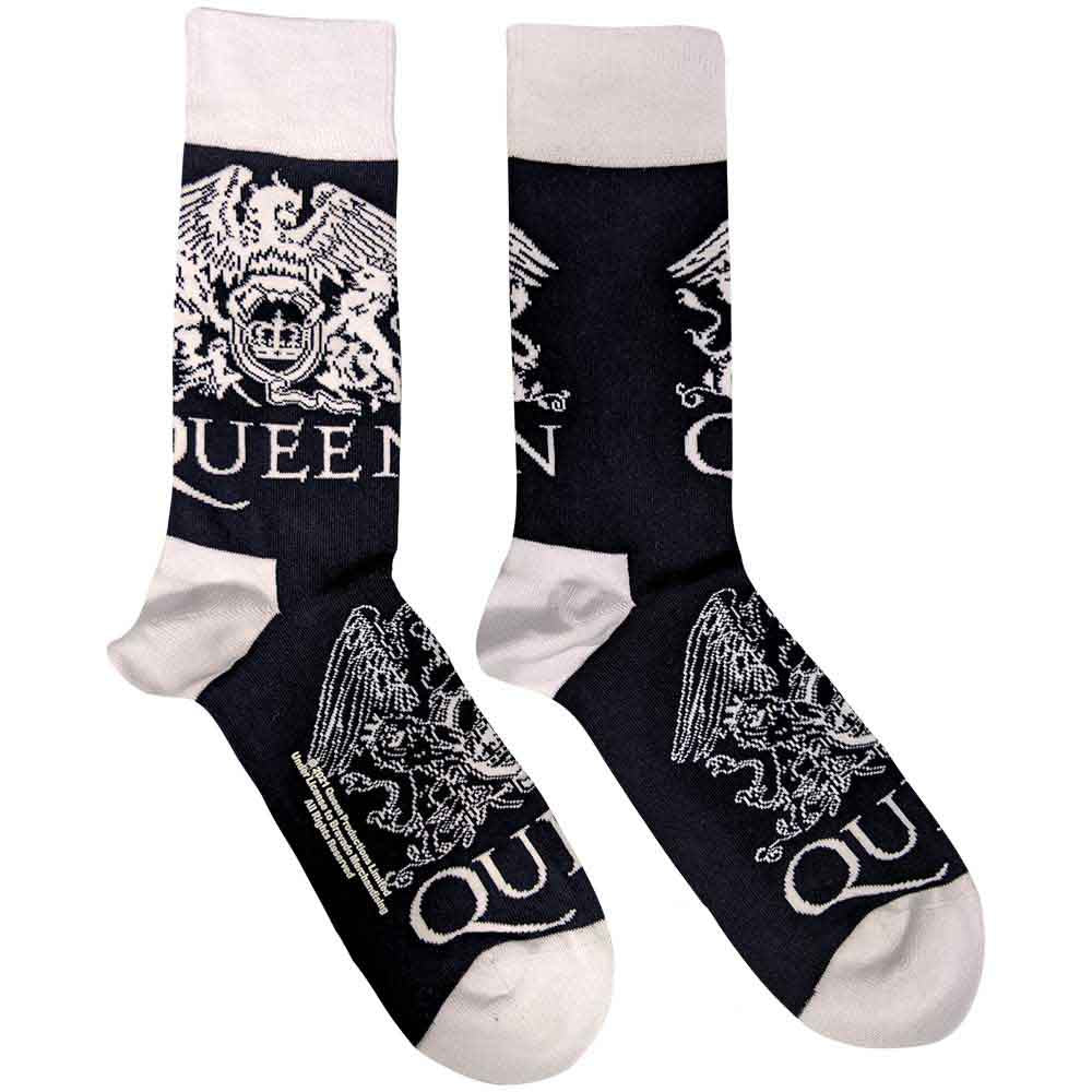 Queen Socks: White Crests