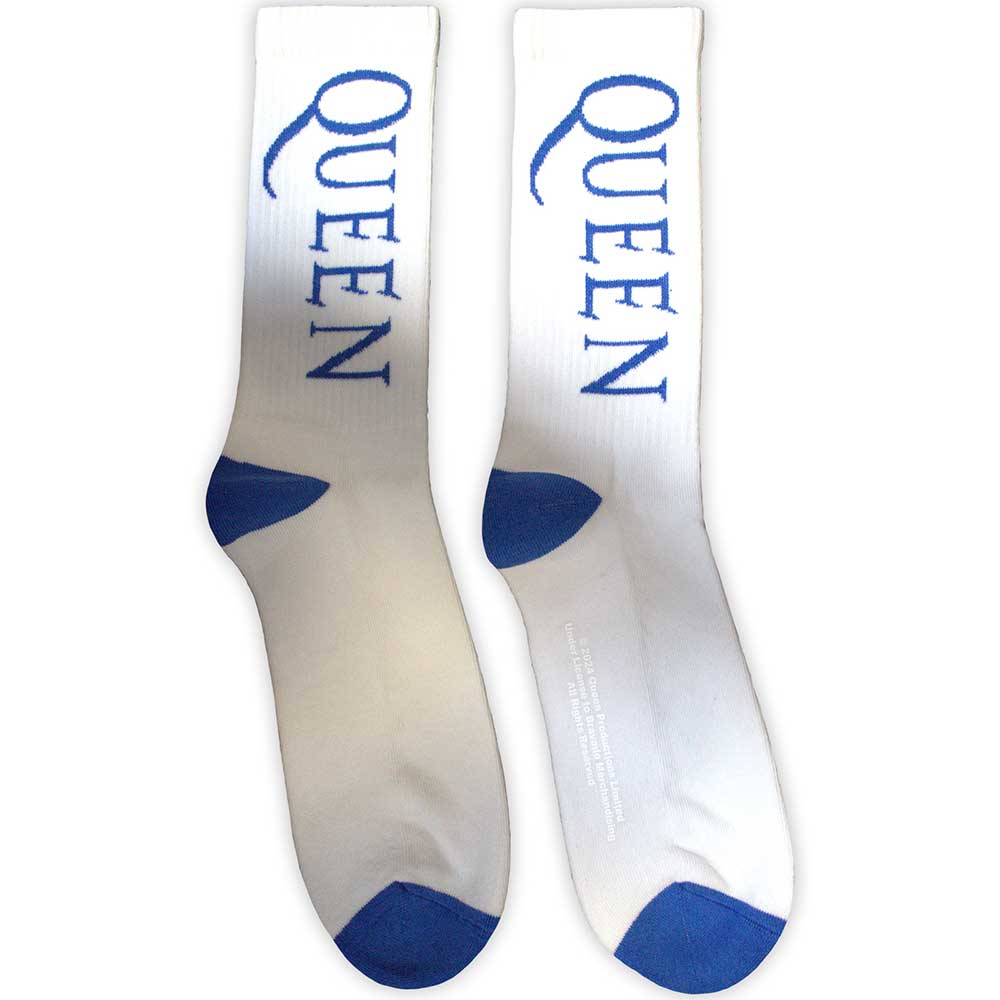 Queen Terry Socks: Blue Logo