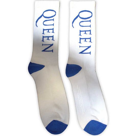 Queen Terry Socks: Blue Logo