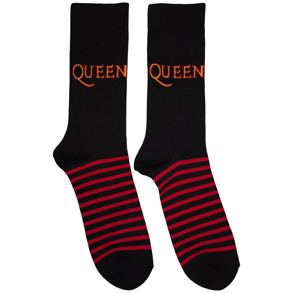 Queen Socks: Logo & Stripes