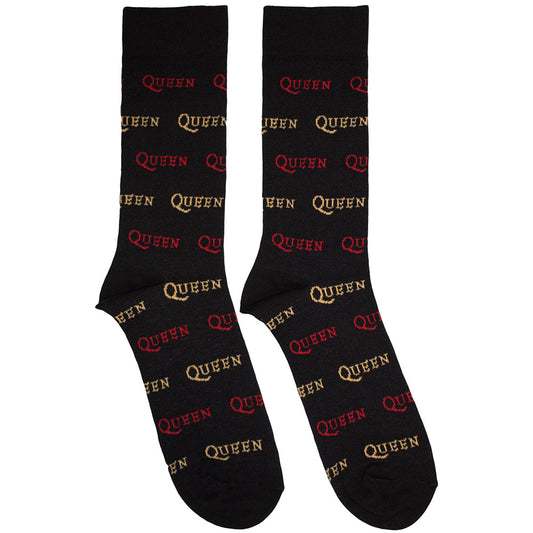 Queen Socks: Logo Repeat Colour