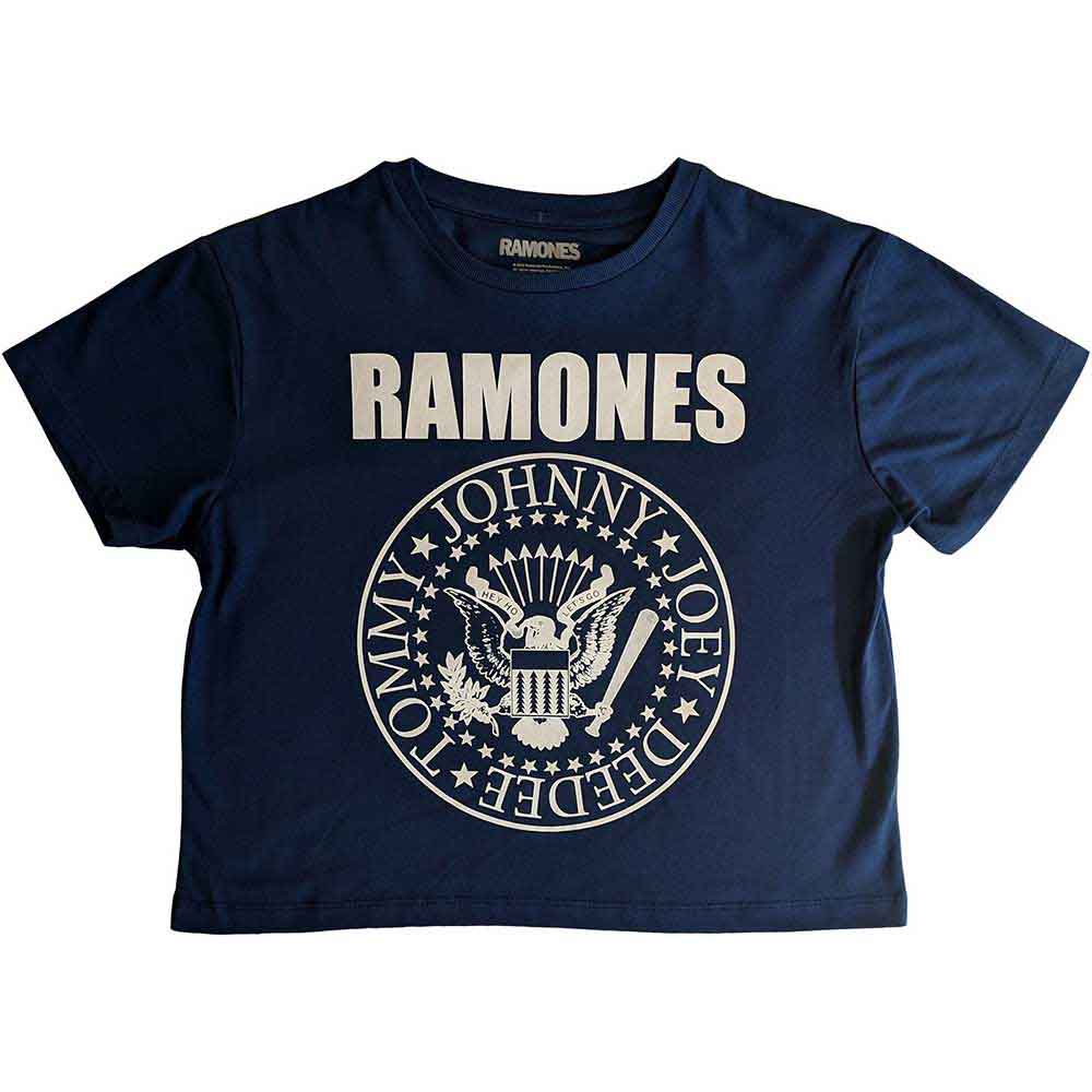 Ramones Ladies Crop Top: Presidential Seal