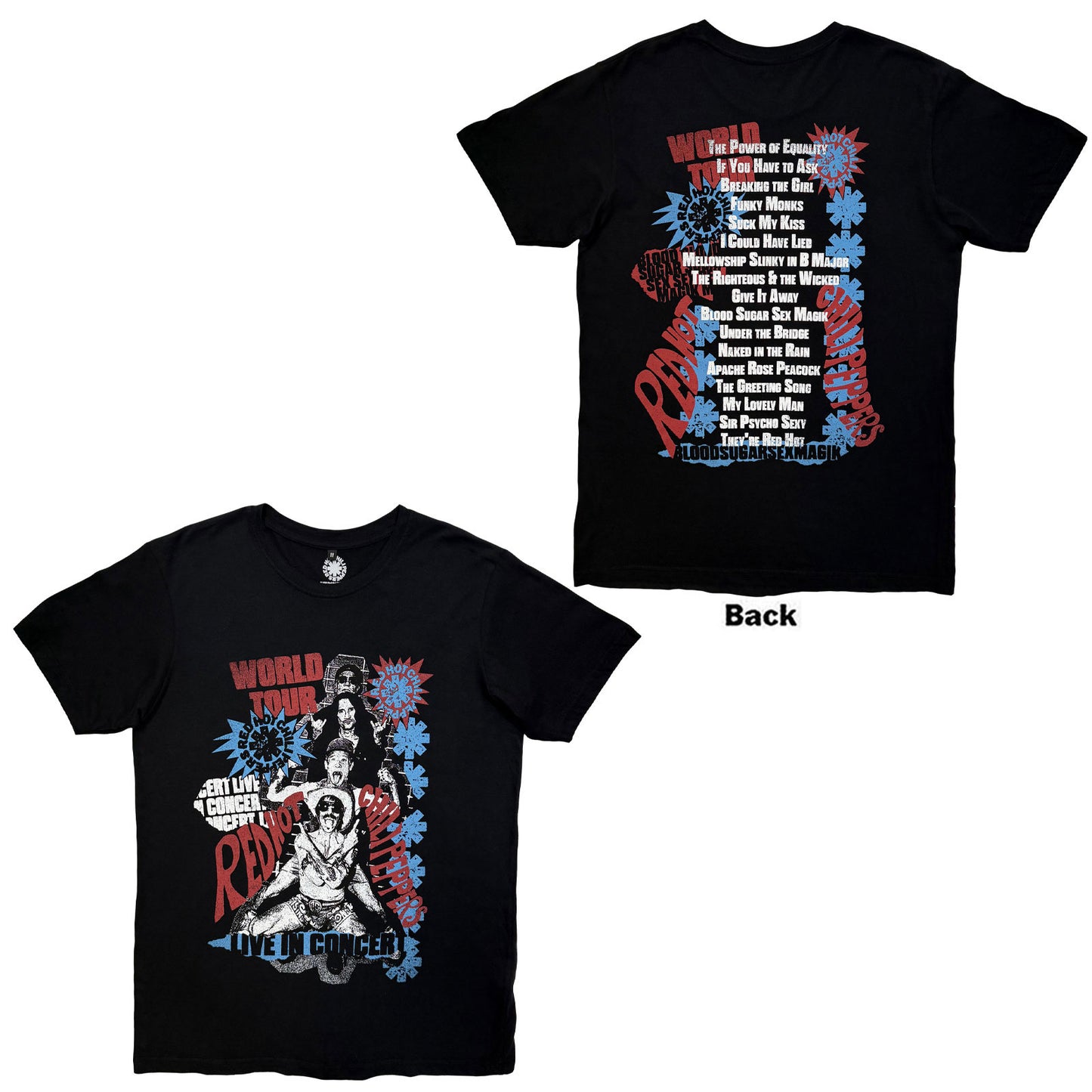 Red Hot Chili Peppers Premium Carbon T-Shirt: Blood Sugar Sex Magik Tracklist