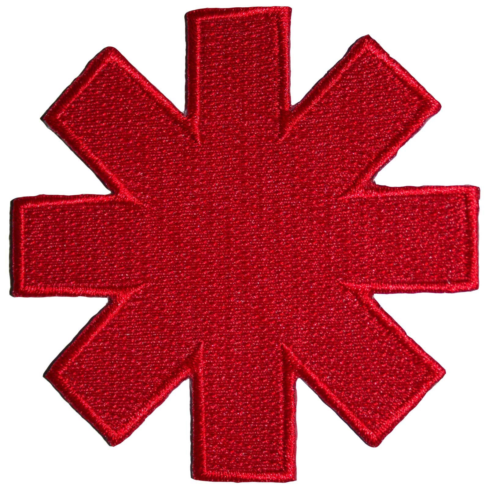 Red Hot Chili Peppers Patch: Asterisk Cut-Out Red Border – Rock Universe