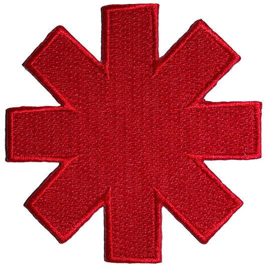 Red Hot Chili Peppers Patch: Asterisk Cut-Out Red Border