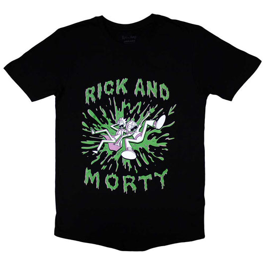 Rick & Morty T-Shirt: Green Splat