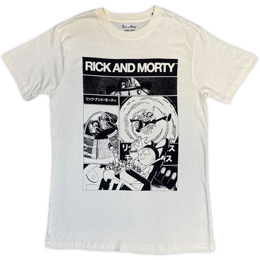 Rick & Morty T-Shirt: Black And White Collage