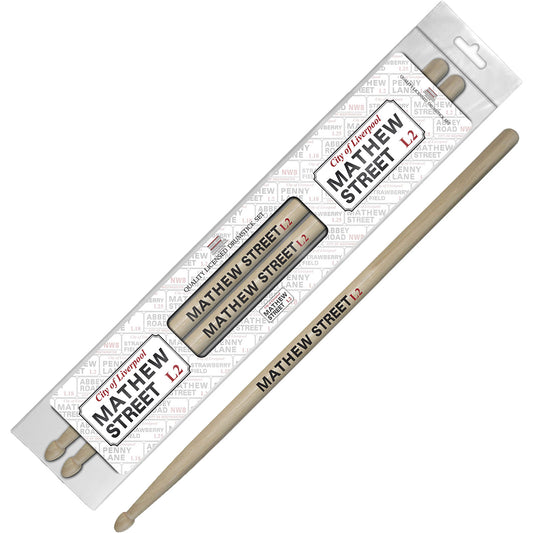 Rock Off Drumstick Set: Mathew Street Street Sign