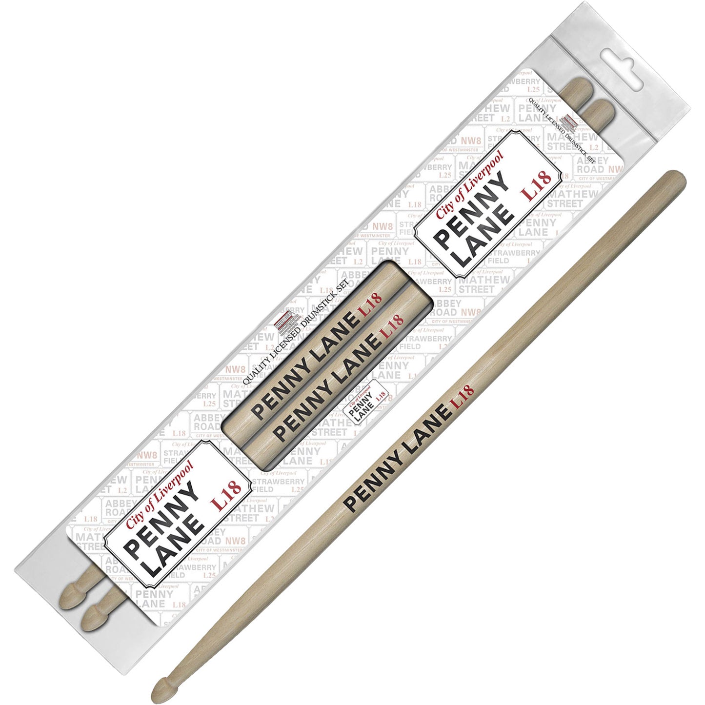 Rock Off Drumstick Set: Penny Lane Street Sign