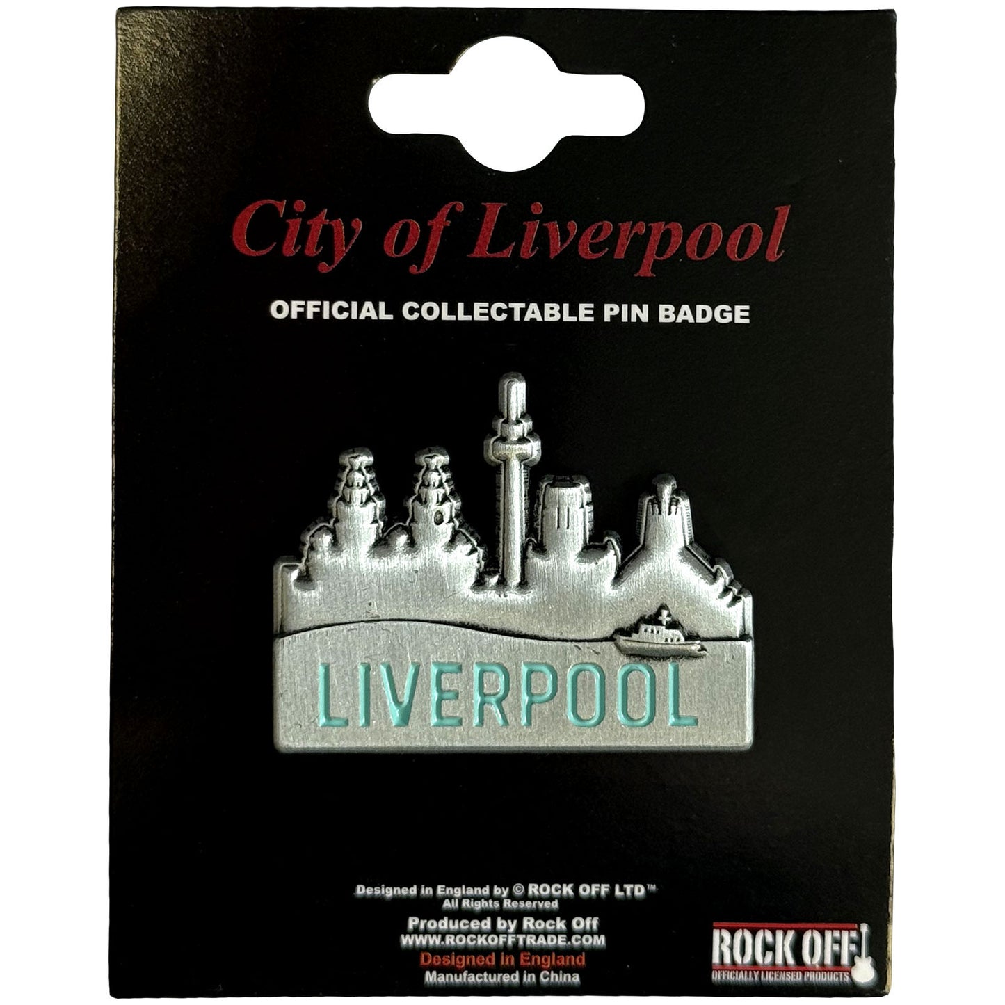 Rock Off Badge: City Of Liverpool Skyline