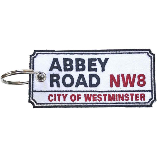 Rock Off Patch Keychain: Abbey Road NW London Sign