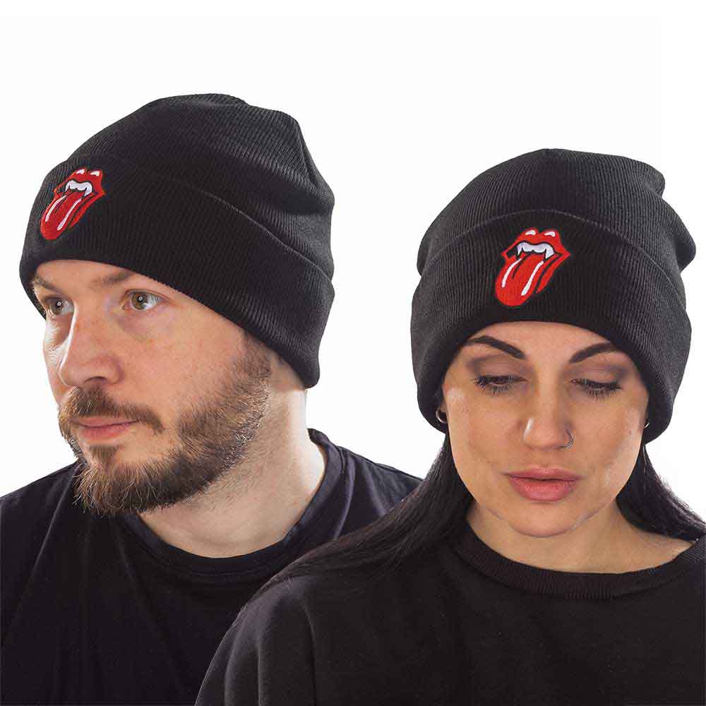 The Rolling Stones Beanie Hat: Fang Tongue