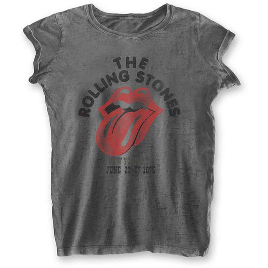 The Rolling Stones Ladies Burnout T-Shirt: New York City 75