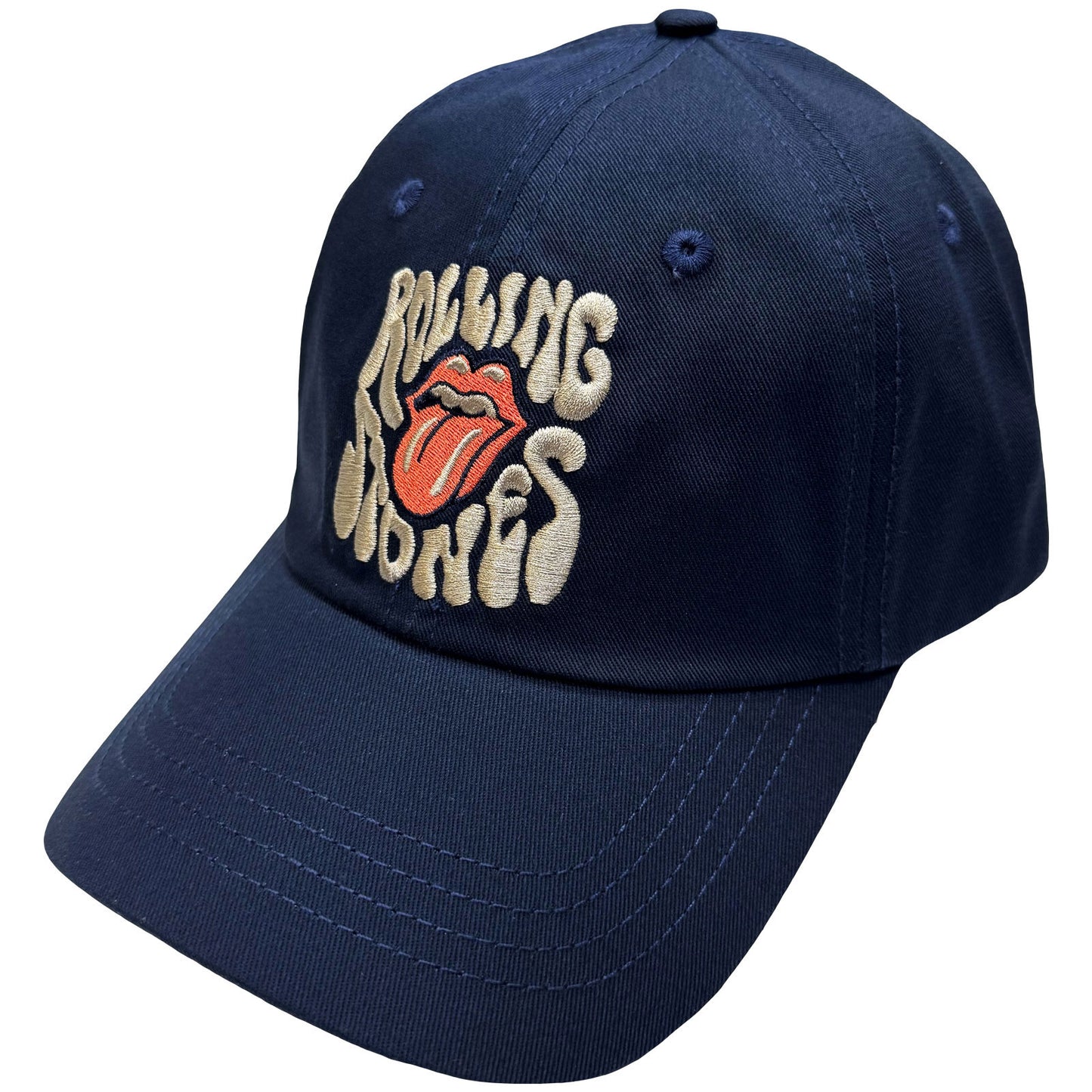 The Rolling Stones Baseball Cap: Swirl Tongue Logo