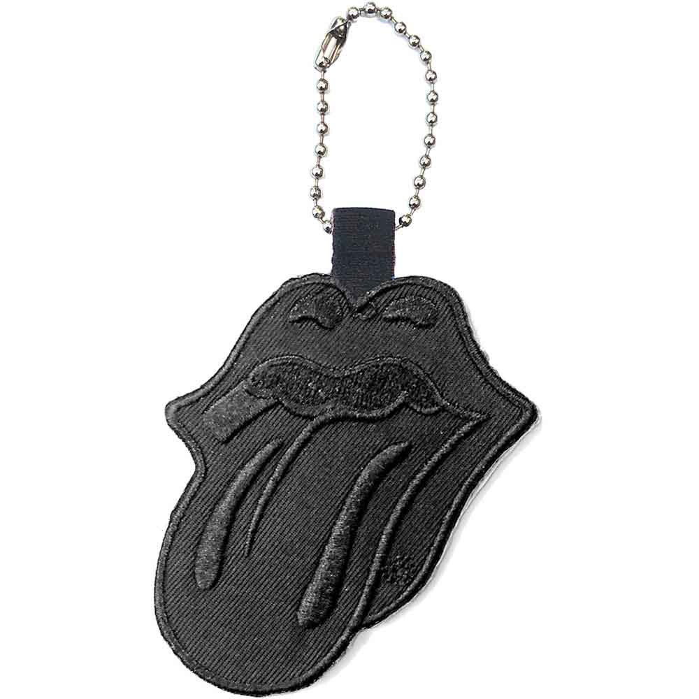 The Rolling Stones Patch Keychain: Classic Tongue Black