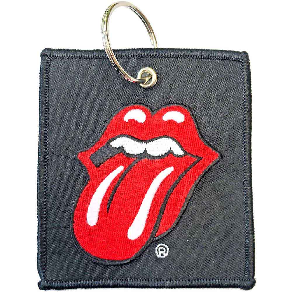 The Rolling Stones Patch Keychain: Classic Tongue