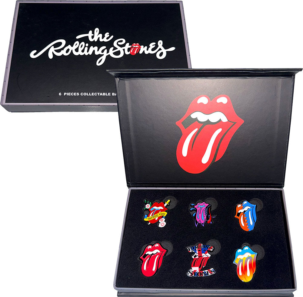 The Rolling Stones Pin Badge Set: Tongues Evolution 1