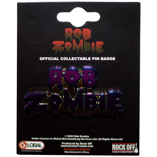 Rob Zombie Badge: Multicoloured Logo