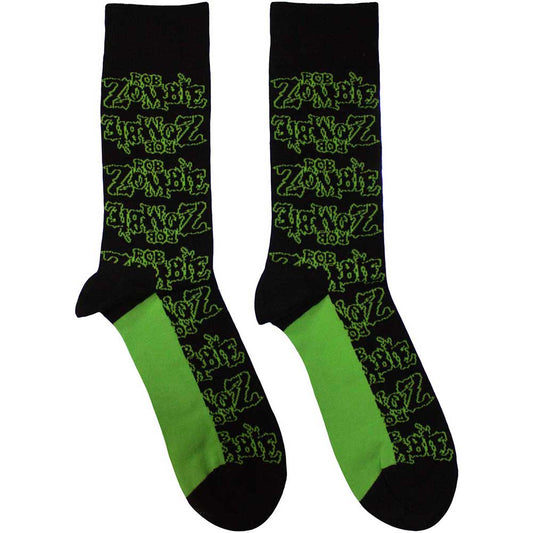 Rob Zombie Socks: Logo Repeat