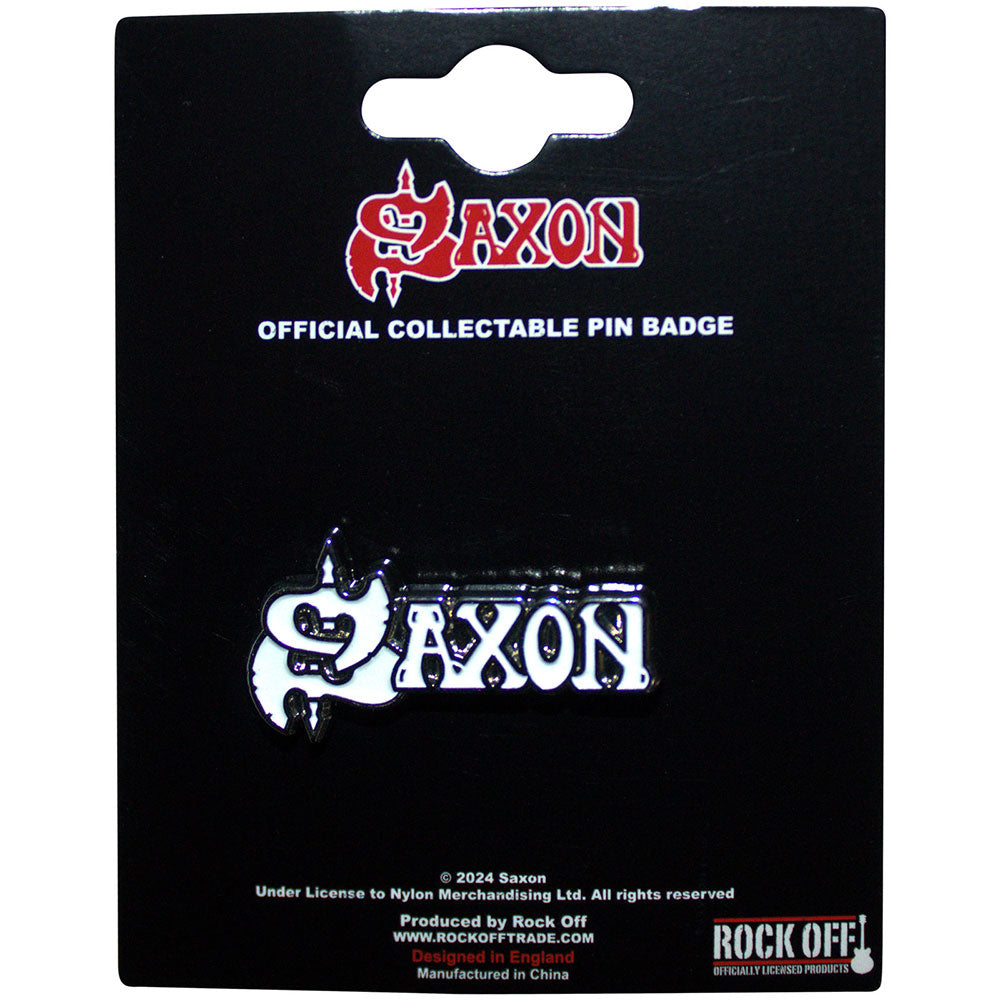 Saxon Badge: White Logo