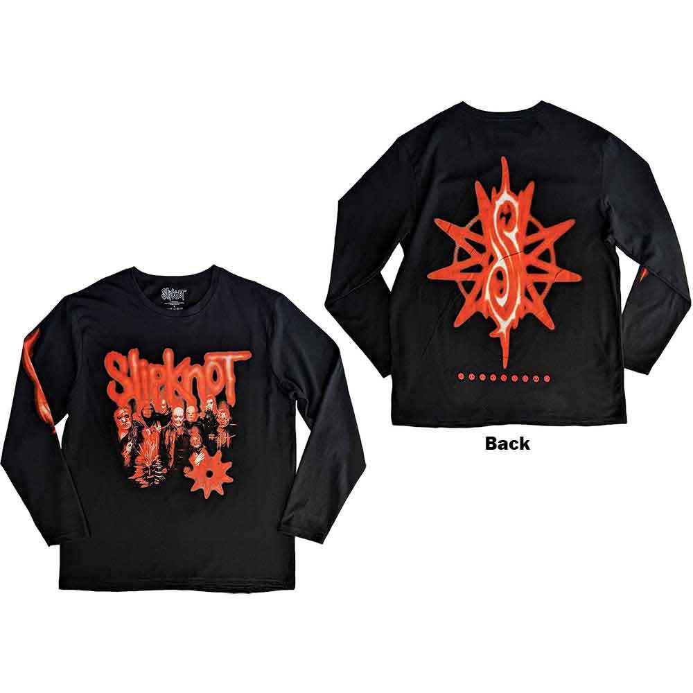 Slipknot Long Sleeve T-Shirt: The End  So Far Group Photo Tribal-S Nonagram